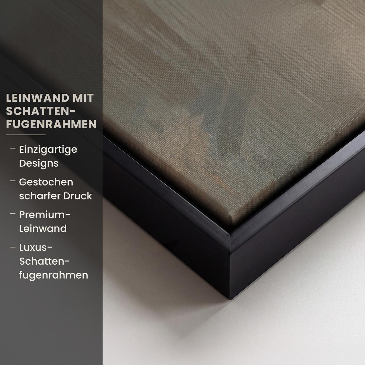 LEINWAND Bilder mit Rahmen - Abstrakt - Kreuz - Hand - Christentum - 90x60 - Hellbraun, Textil (90/60cm) - MuchoWow