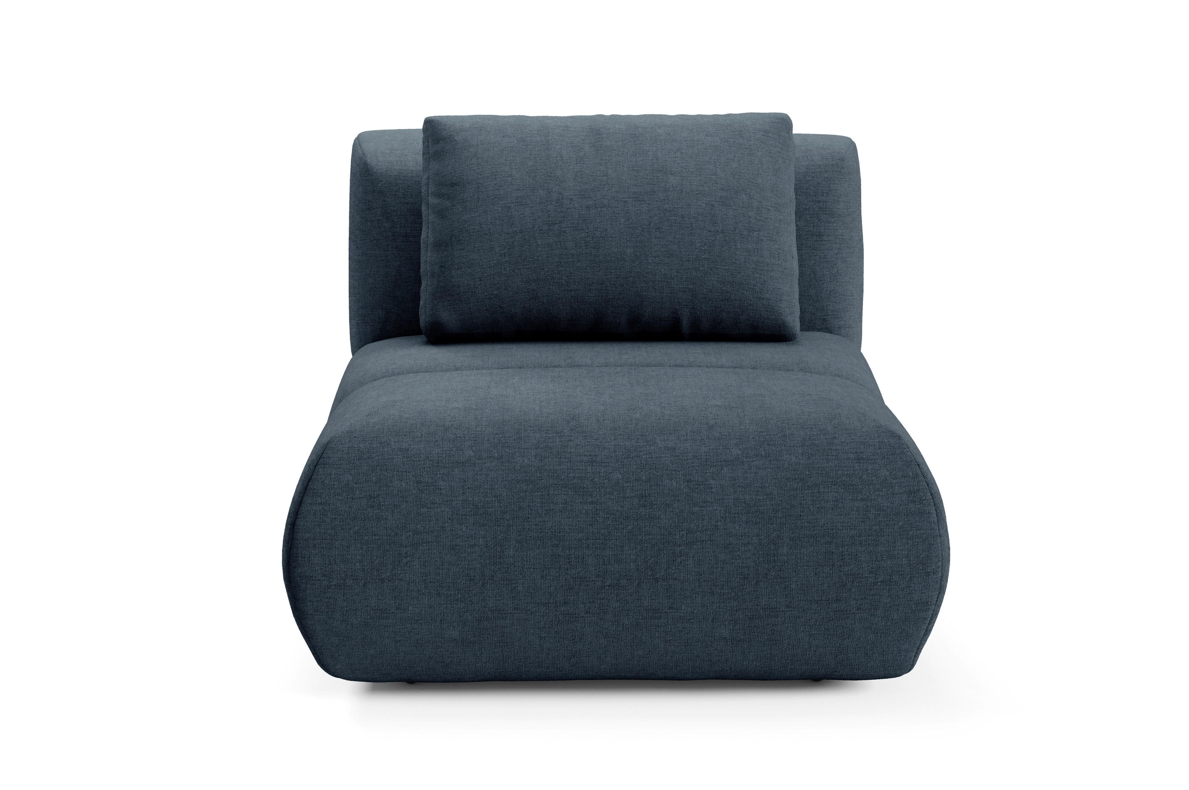 SESSEL ATOMO, Modern Polstersessel Loungesessel, Chenille-Stoff Blau - Blau, Holz/Metall (98/82/134cm) - MASSENO