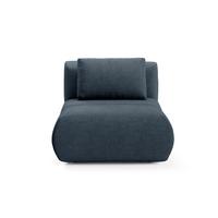 SESSEL ATOMO, Modern Polstersessel Loungesessel, Chenille-Stoff Blau - Blau, Holz/Metall (98/82/134cm) - MASSENO