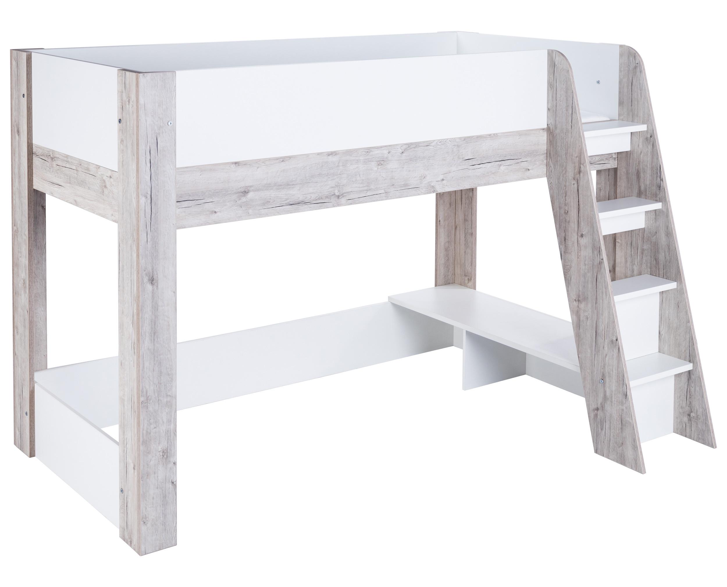 HOCHBETT Bente 90 x 200 cm - Eichefarben/Weiß, Holzwerkstoff (90/200cm) - arthur berndt
