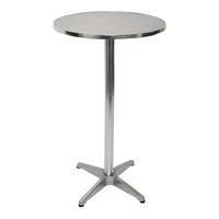 ALU-STEHTISCH KLAPPBAR rund Silber - Silberfarben, Metall (60/60/110cm) - MCW
