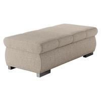 POLSTERHOCKER Bangkok Groß - Silberfarben/Mokka, Holz/Kunststoff (120/39/60cm) - MIRJAN24