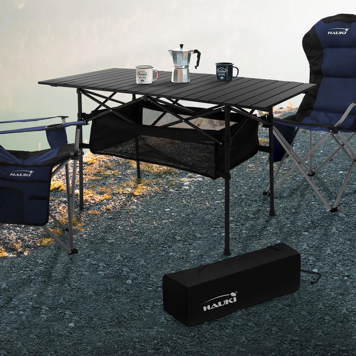 CAMPINGTISCH schwarz - Schwarz, Metall (55/118/64.5cm) - Hauki