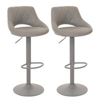 BARHOCKER Grau 2er-Set - Grau, Textil (47/107/44cm) - MCW