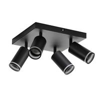 STRAHLER Fesselnd 4-flammig 25/25/17 cm - Schwarz, Metall (8.3/8.3/8.5cm) - ZMH