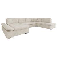 ECKSOFA Bergen, Seite: Links - Silberfarben/Naturfarben, Holz/Textil (345/76/205cm) - MIRJAN24