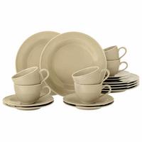 KAFFEESERVICE Beat Color Glaze Sandbeige 18-tlg. - Beige, Keramik (24/18.1/43cm) - Seltmann Weiden