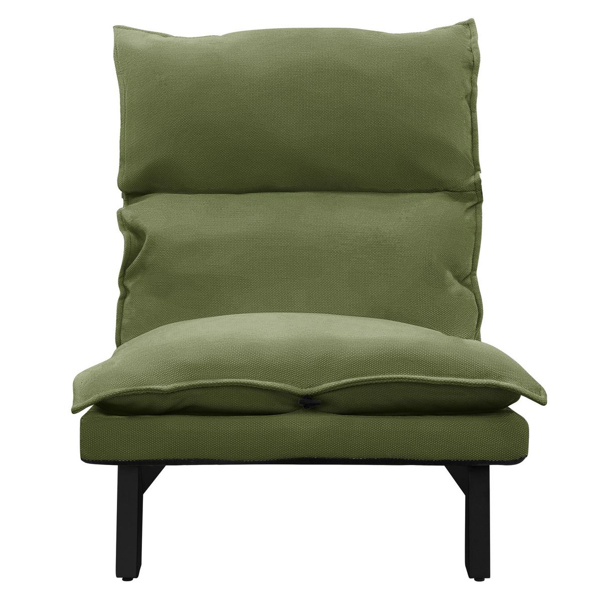 BODENSTUHL Grün - Schwarz/Grün, Textil/Metall (59/73.5/96cm) - ML-DESIGN