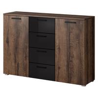 SIDEBOARD COSMICO 132/93/38 cm mit 4 Schubladen und 2 Türen Braun - Braun, Holzwerkstoff (132/93/38cm) - MASSENO