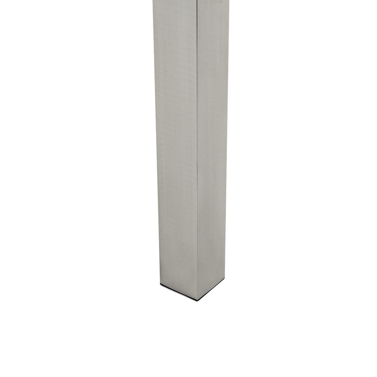 GARTENTISCH Glas schwarz 180/90 cm Grosseto - Silberfarben/Schwarz, Glas (180/90/76cm) - Beliani