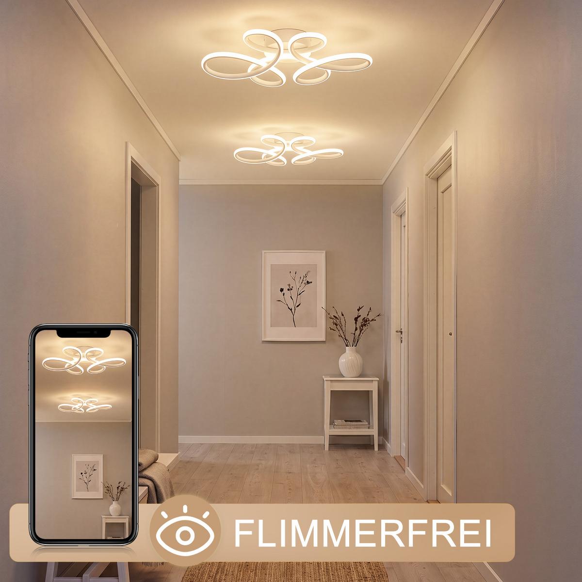 LED DECKENLEUCHTE Aelvith 36/25/8.5 cm - Weiß, Kunststoff/Metall (36/25/8.5cm) - ZMH