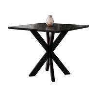ESSTISCH Paro - Schwarz, Holzwerkstoff/Metall (90/90/74cm) - MIRJAN24