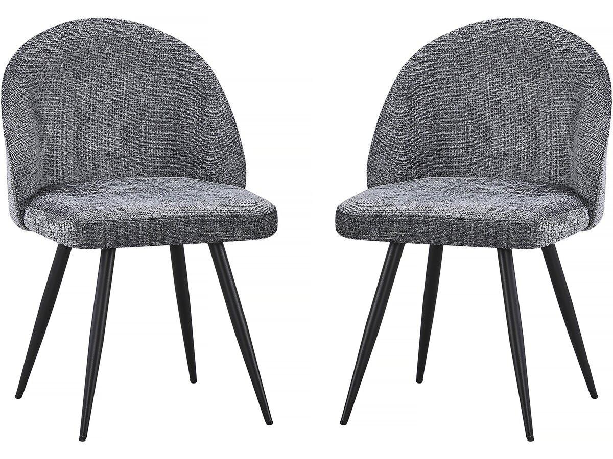 STUHL 2er Set samuel Grau - Grau, Textil (52/81/53cm) - Habitat Garten