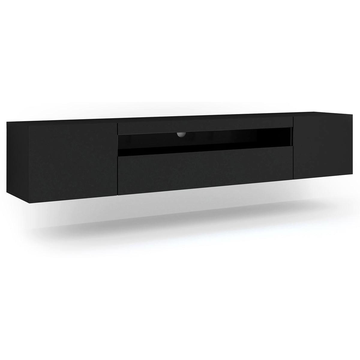 TV-MÖBEL Aurus Schwarz - Schwarz, Holzwerkstoff (200/36/37cm) - Petits-meubles