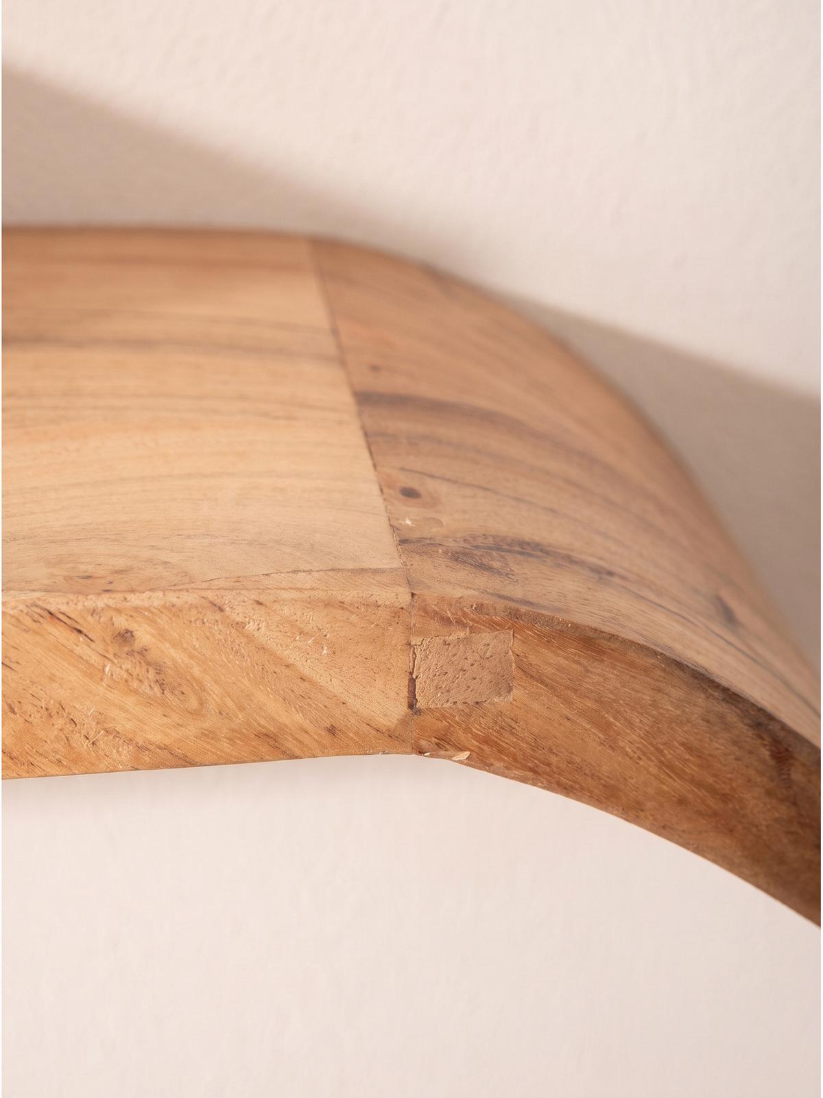 WANDREGAL ARBOGA, Mango Massivholz, handgefertigt, 100 x 20 x 36 cm - Braun, Holz (100/36/20cm) - KADIMA DESIGN