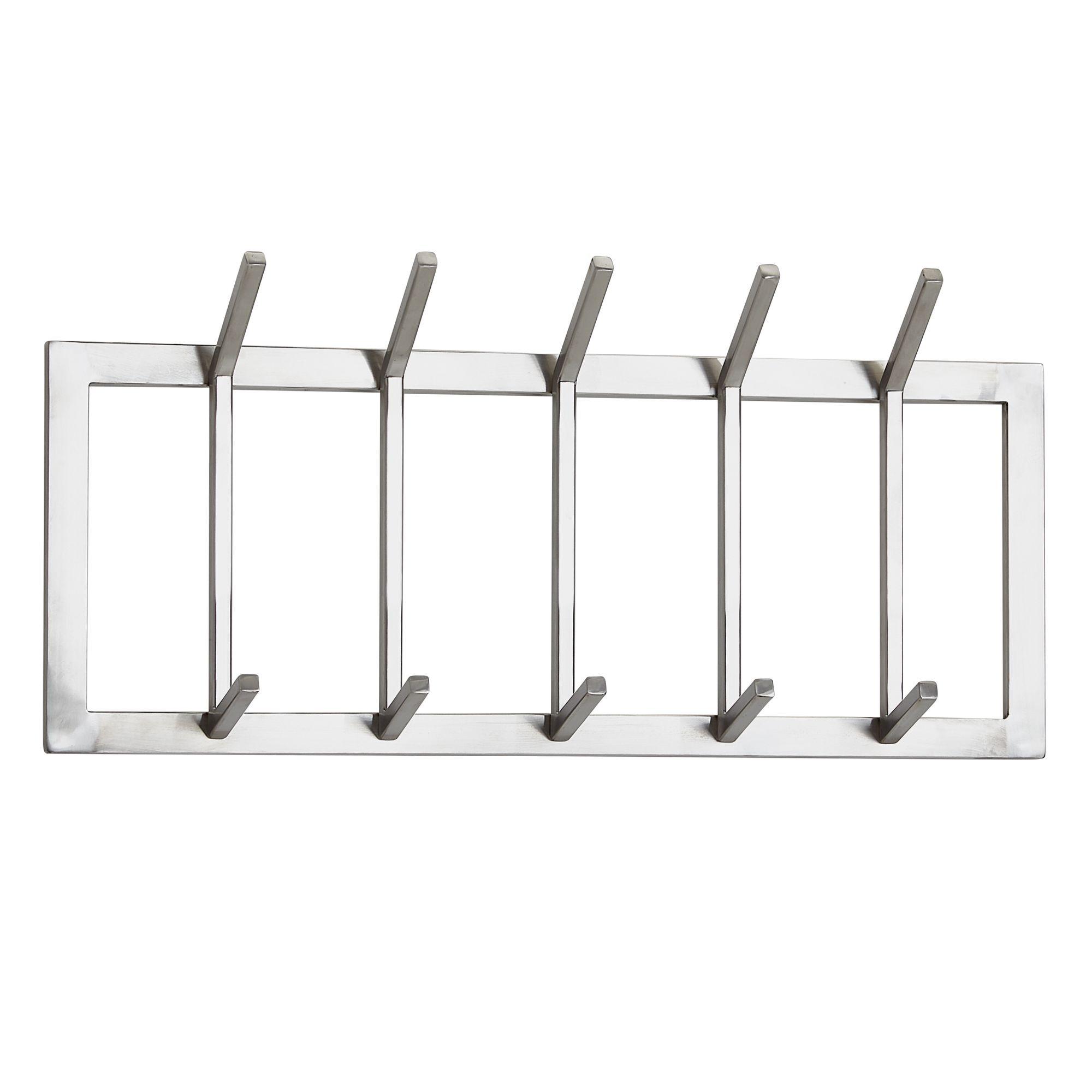 WANDGARDEROBE Metall Silber Modern 65x30x10 cm - Silberfarben, Metall (65/30/10cm) - KADIMA DESIGN