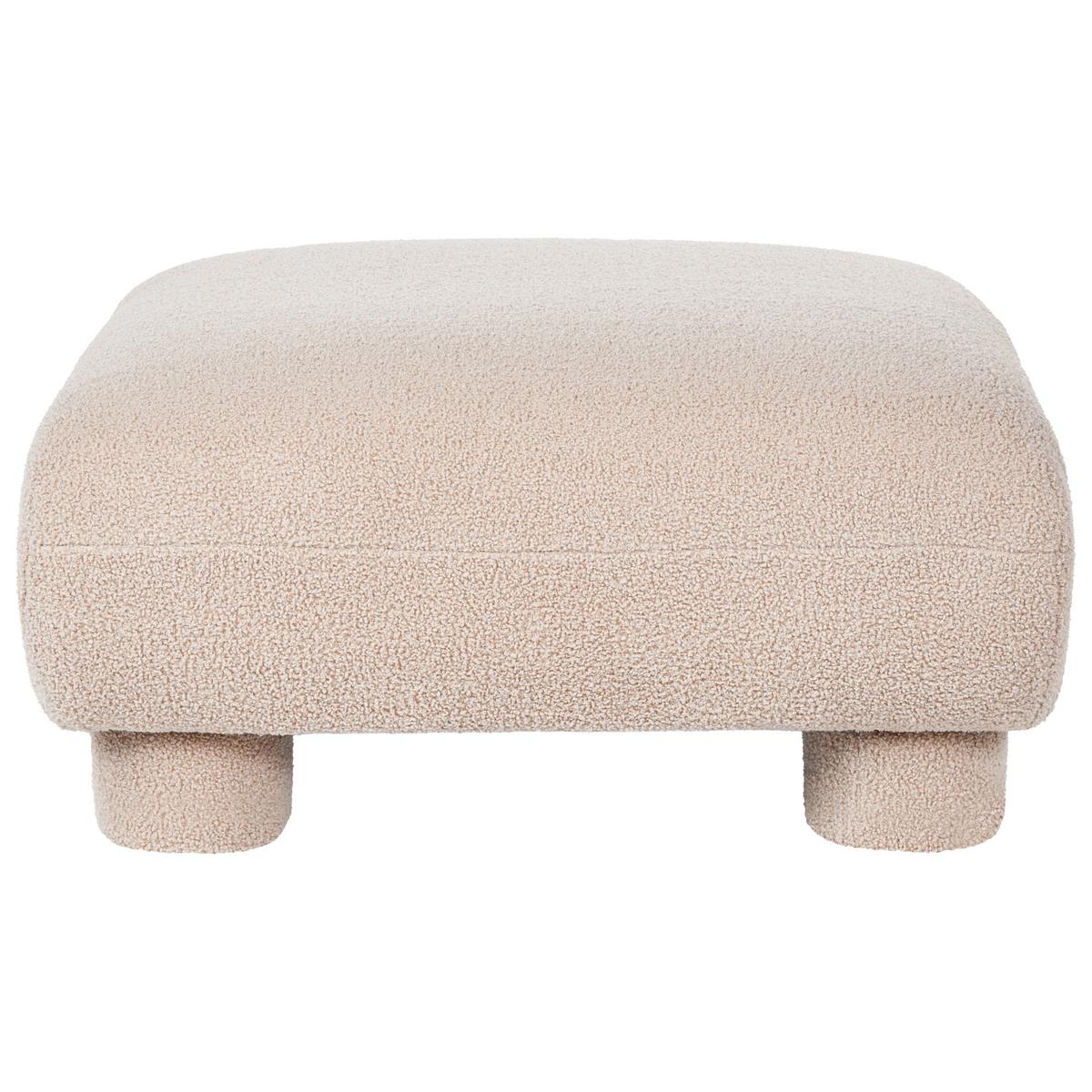 OTTOMANE Bouclé Beige Mjalbi - Beige, Textil (78/41/78cm) - Beliani