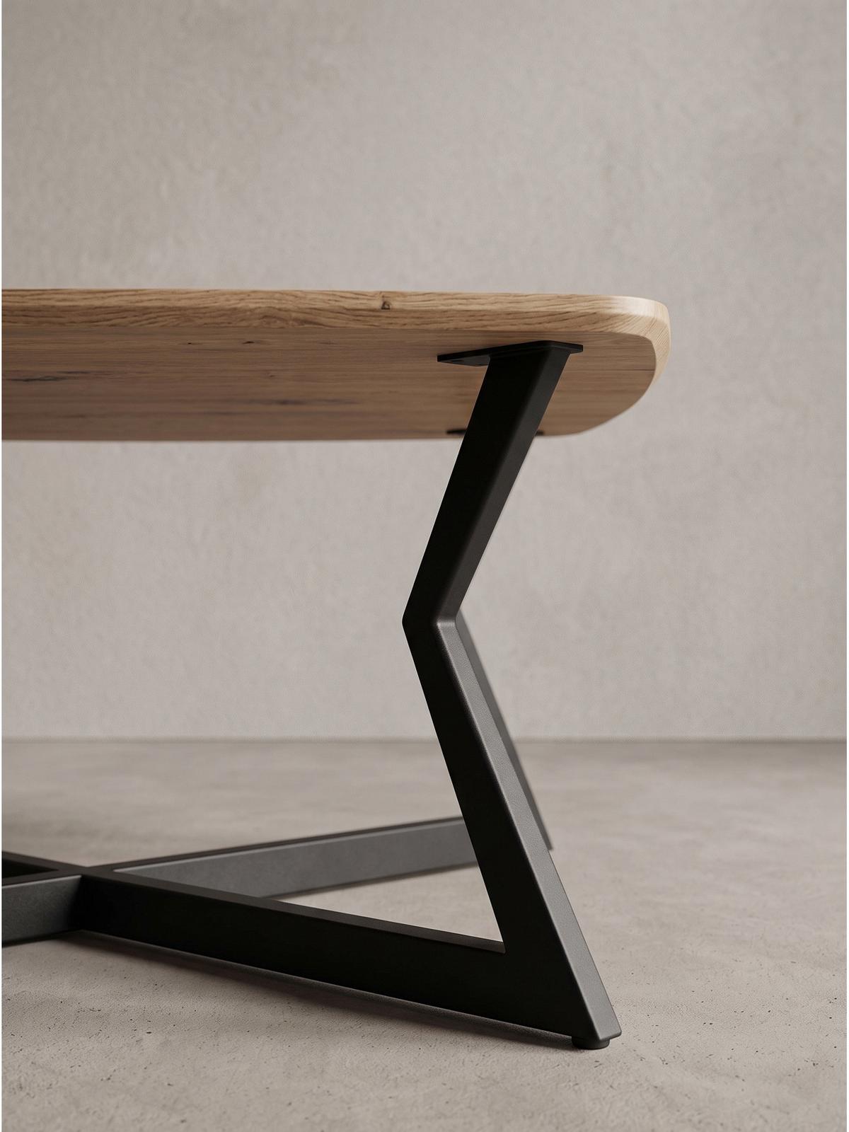 COUCHTISCH PRAIANO, MDF, in Eichenoptik, Eiche-Schwarz, 75 x 75 x 40 cm - Schwarz/Braun, Holzwerkstoff/Metall (75/75/40cm) - KADIMA DESIGN
