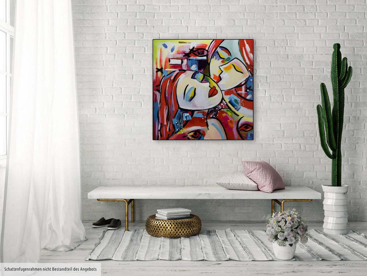 ÖLGEMÄLDE 80/80 cm - Multicolor, Holz/Textil (80/80cm) - KUNSTLOFT