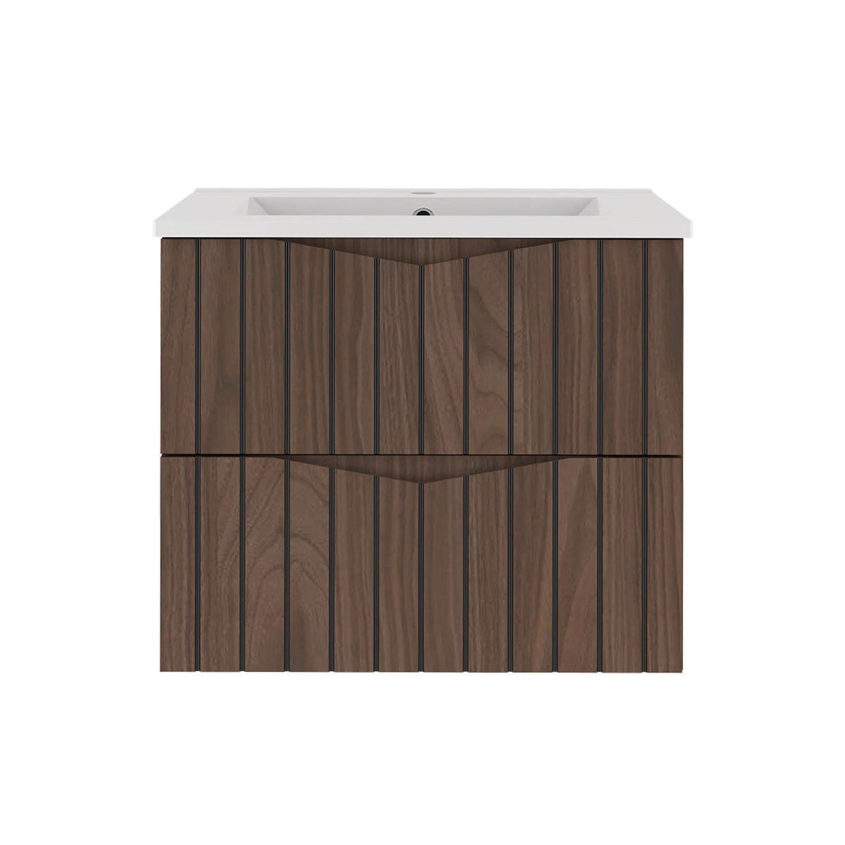 WASCHTISCH 60cm Siena Holz und Schwarz - Schwarz, Holzwerkstoff (60/50/45.8cm) - Petits-meubles