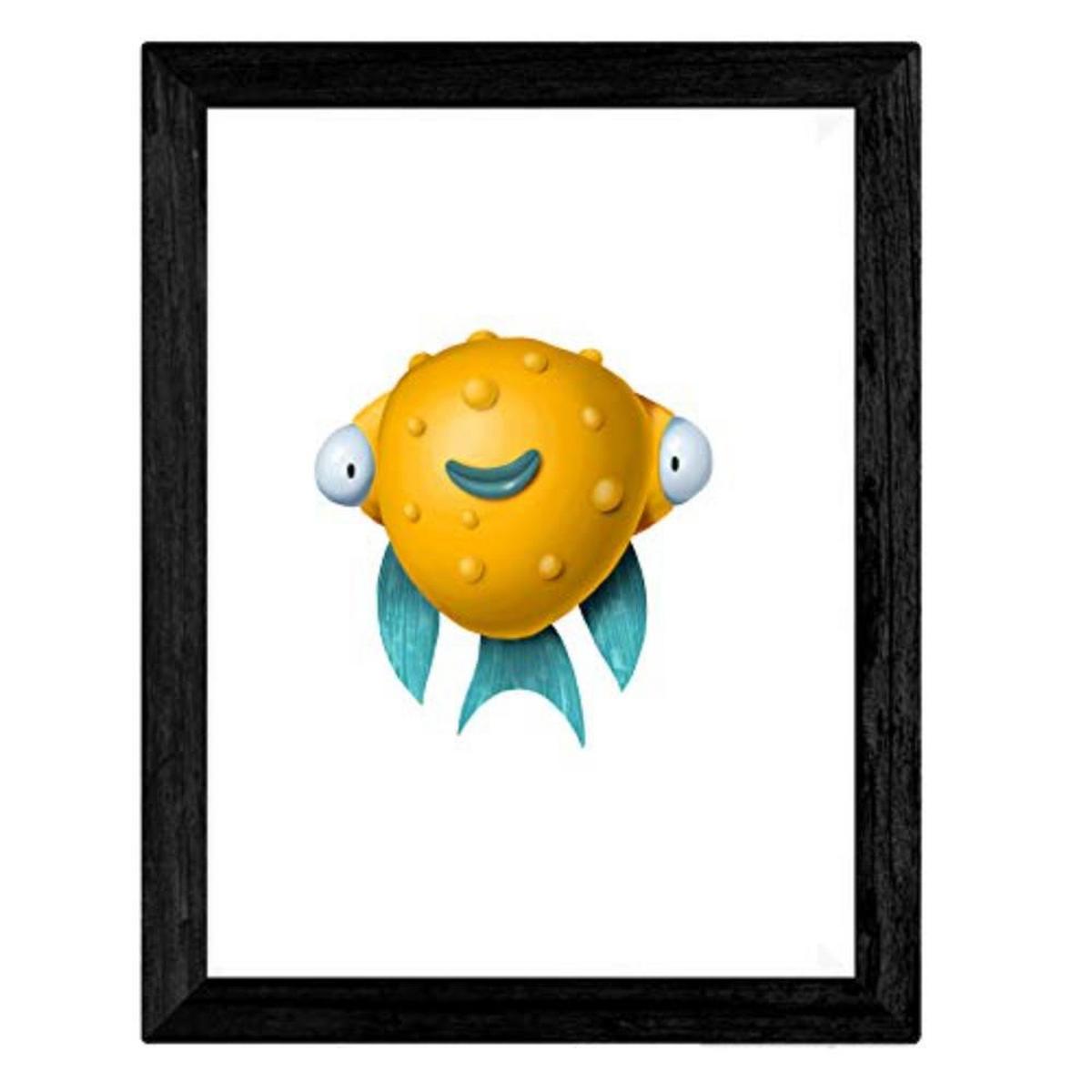 POSTER Set mit 4 Lustige Fischen A3 Rahmenlos - Klar, Papier (29.7/3cm) - Nacnic