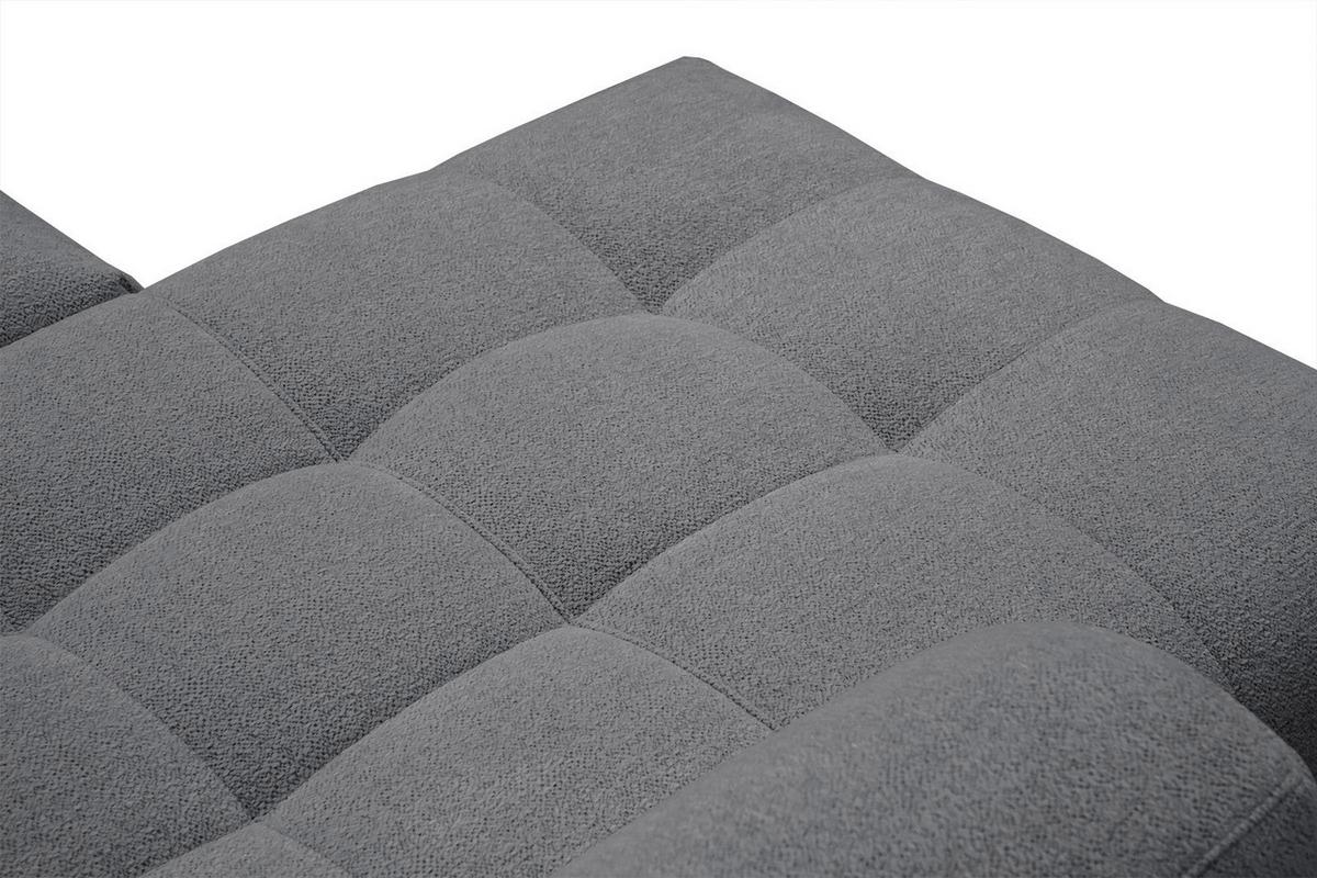 ECKSOFA SALVINI 4-Sitzer, graphitfarben - Graphitfarben/Schwarz, Holzwerkstoff/Textil (158/292cm) - Wozimo