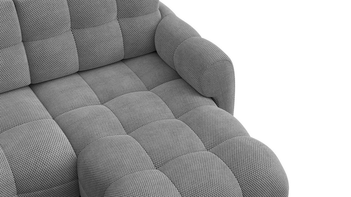 ECKSOFA MELLOW 4-Sitzer, grau - Schwarz/Grau, Holz/Textil (262/156cm) - Wozimo