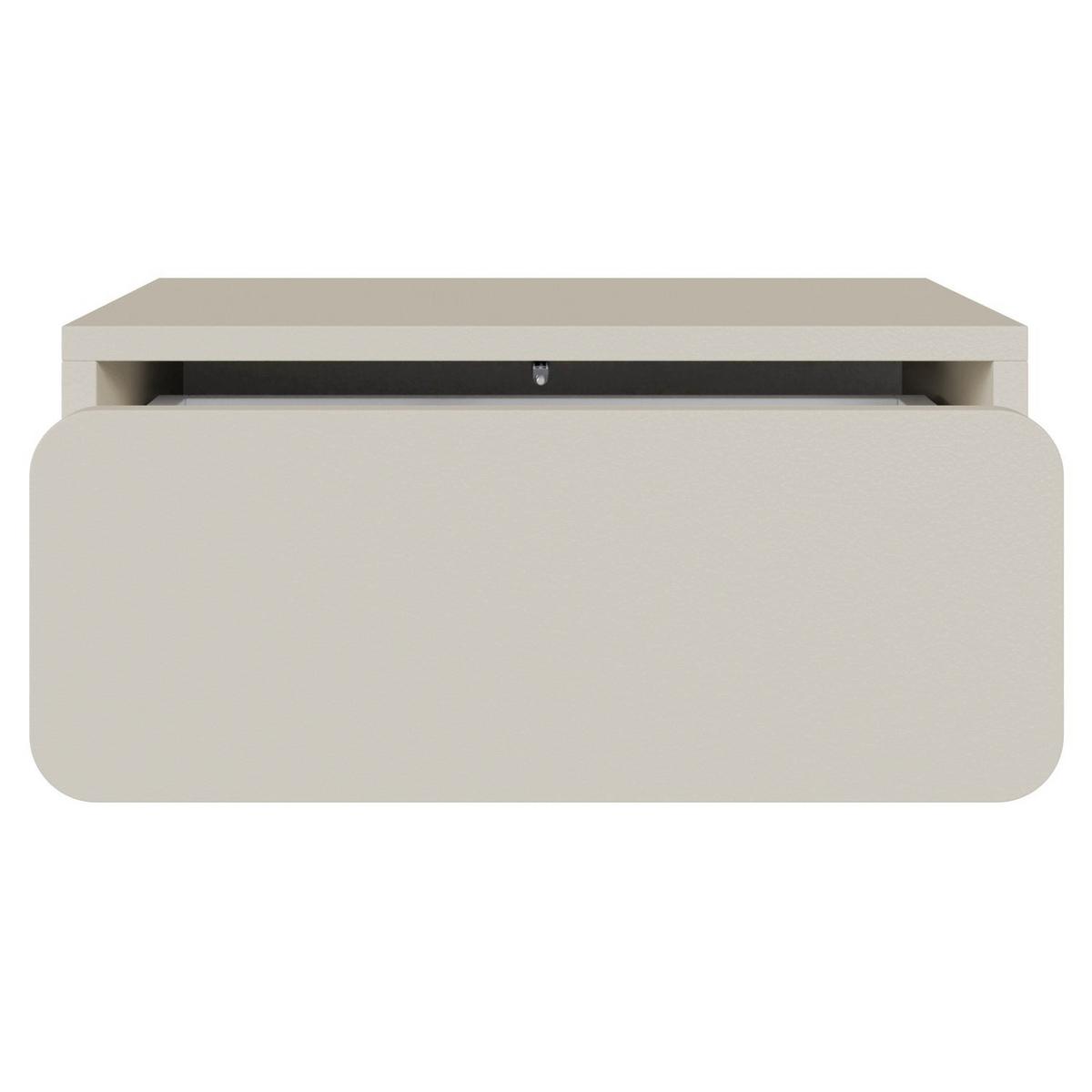 NACHTKONSOLE Wuwu Greige 50 cm - Taupe, Holzwerkstoff (49.6/21.3/35cm) - Selsey