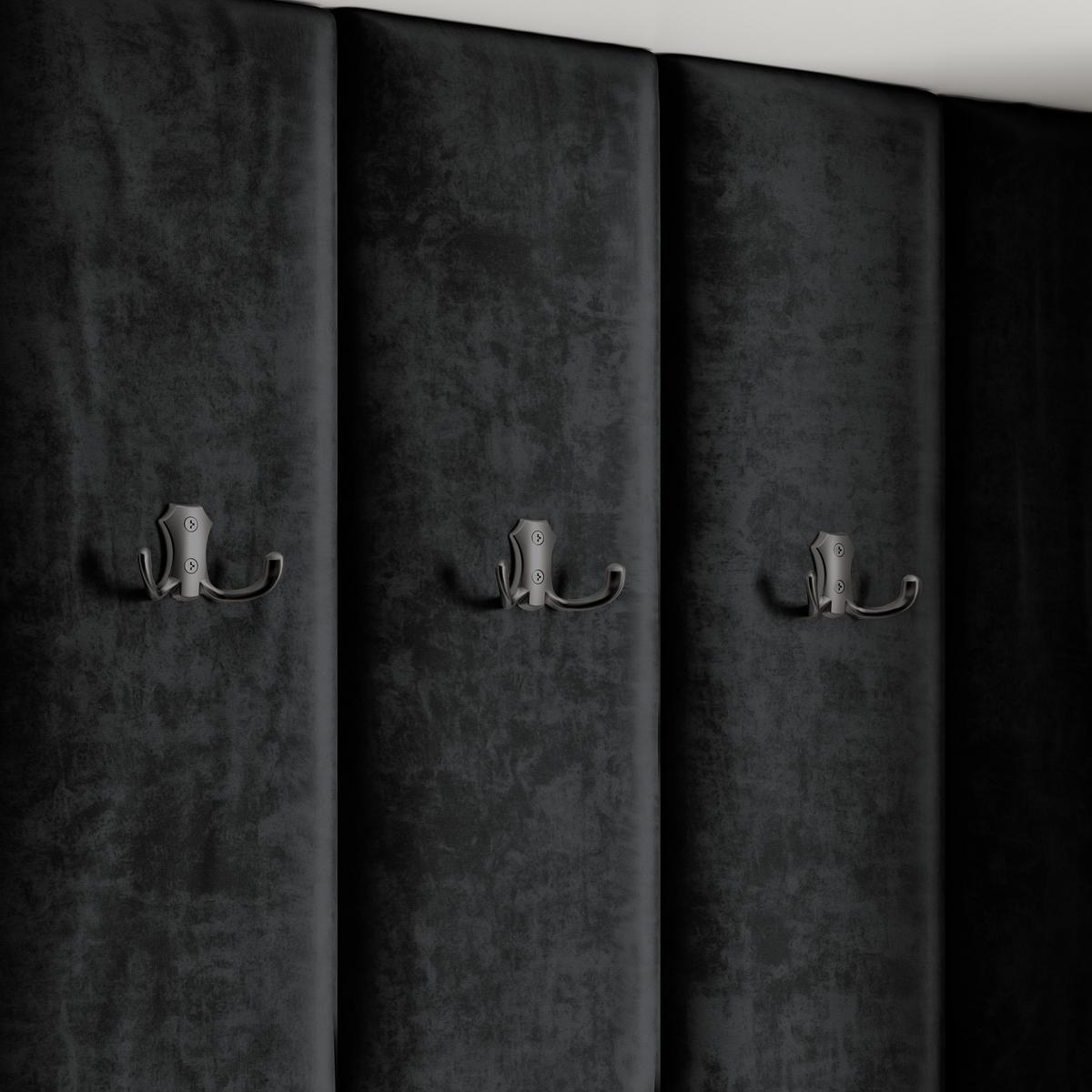 GARDEROBENSCHRANK REMA 200/240/60 cm Modern Kaschmir - Kaschmir/Schwarz, Holzwerkstoff (200/240/60cm) - MASSENO
