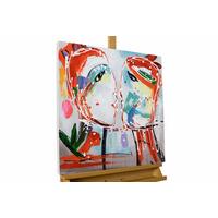 ÖLGEMÄLDE 60/60 cm - Multicolor/Orange, Holz/Textil (60/60cm) - KUNSTLOFT