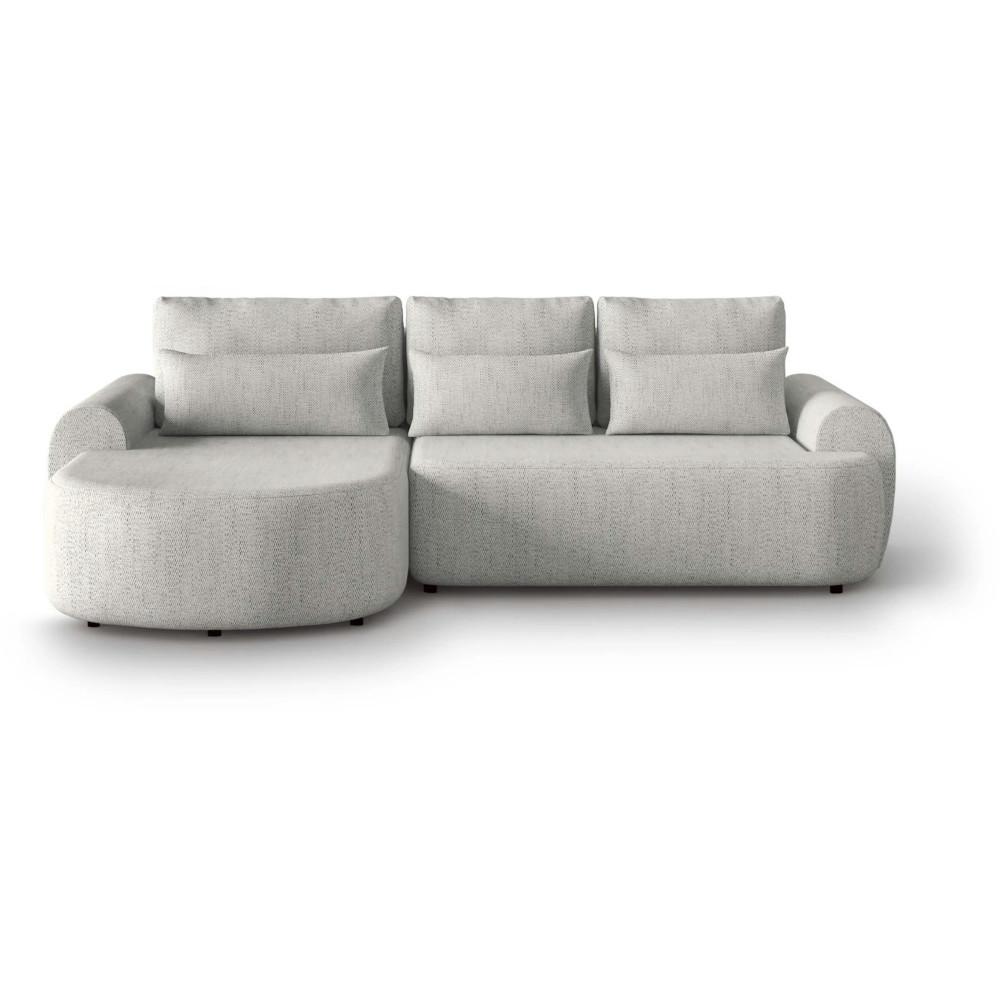 ECKSCHLAFSOFA Olivio L Beige - Beige/Schwarz, Kunststoff/Textil (266/170cm) - Beautysofa