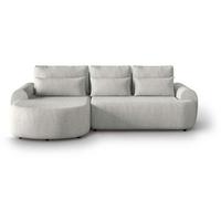 ECKSCHLAFSOFA Olivio L Beige - Beige/Schwarz, Kunststoff/Textil (266/170cm) - Beautysofa