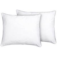 KISSEN 2er-Set Weiß 50/60 cm Pelister - Weiß, Naturmaterialien (60/50cm) - Beliani
