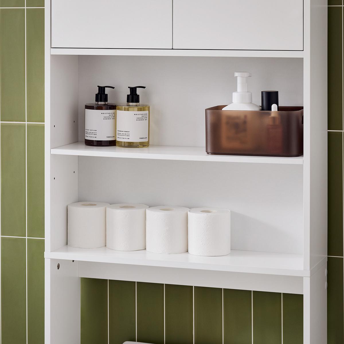 WASCHMASCHINENSCHRANK Weiß - Weiß, Holzwerkstoff (65/182/20cm) - SoBuy