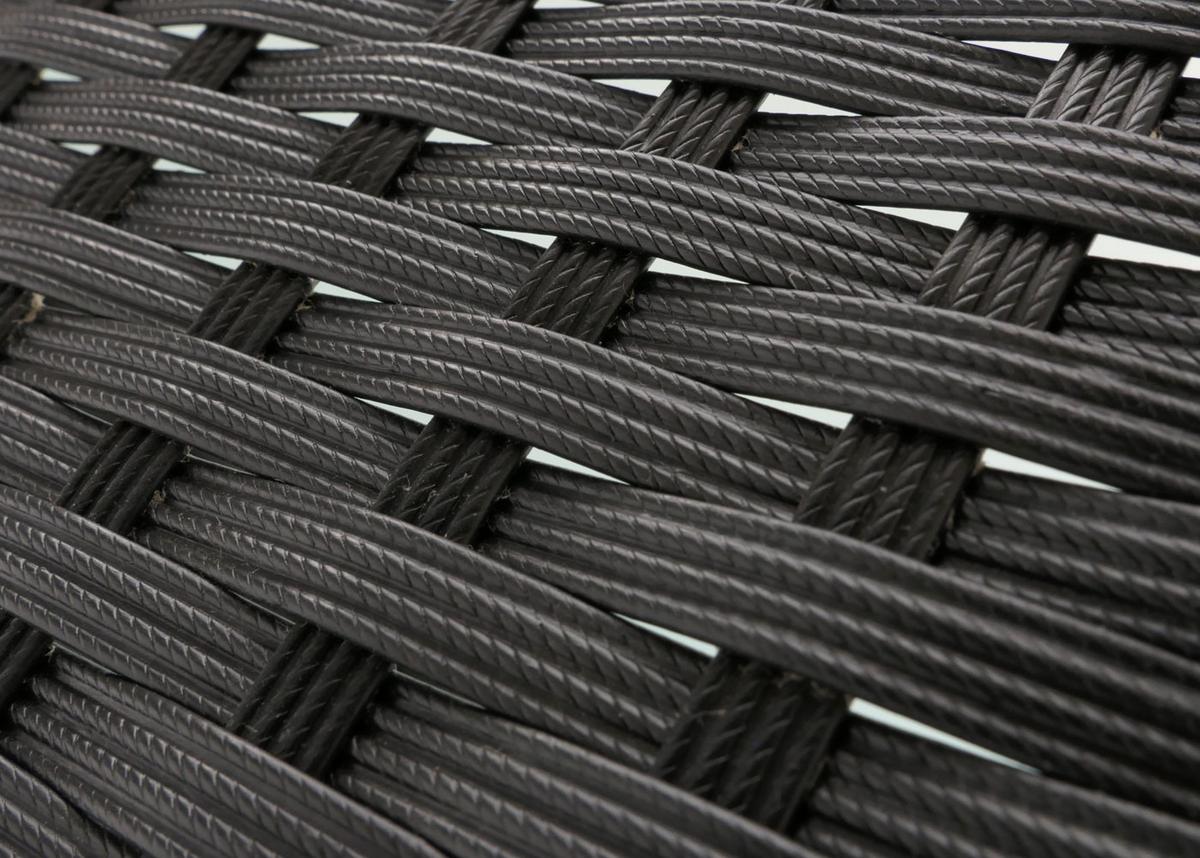 POLY-RATTAN GARTENTISCH rechteck Schwarz - Schwarz, Kunststoff (48/79/38cm) - MCW