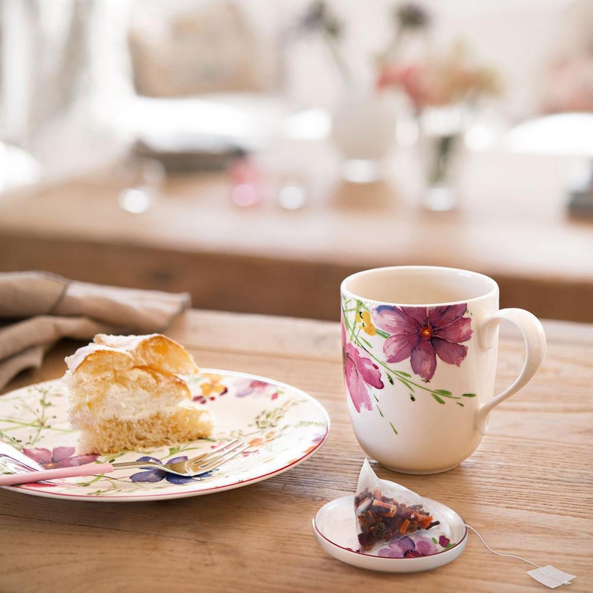 BECHER MIT HENKEL Mariefleur Tea bunt 430 ml 6er Set - Multicolor, Keramik (0.43L) - Villeroy & Boch