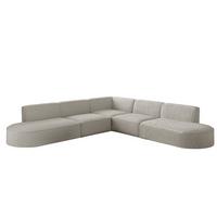ECKSOFA Universal Palma Ascot Bukla - Perlmutt, Holzwerkstoff/Textil (276/276cm) - Fun Möbel