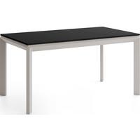 ESSTISCH Elan rechteckig ausziehbar verlängerbar mit Schwarzen Metallbeinen, Schwarz 160-250/90/76 cm - Kaschmir/Schwarz, Holzwerkstoff/Metall (90/250/76cm) - WFL GROUP