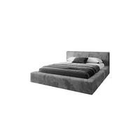 POLSTERBETT TILIA LUX 180x200 cm Tilia 90, 34 Holzlatten, Kopfteil 95 cm - Grau, Textil (180/200cm) - Lookway
