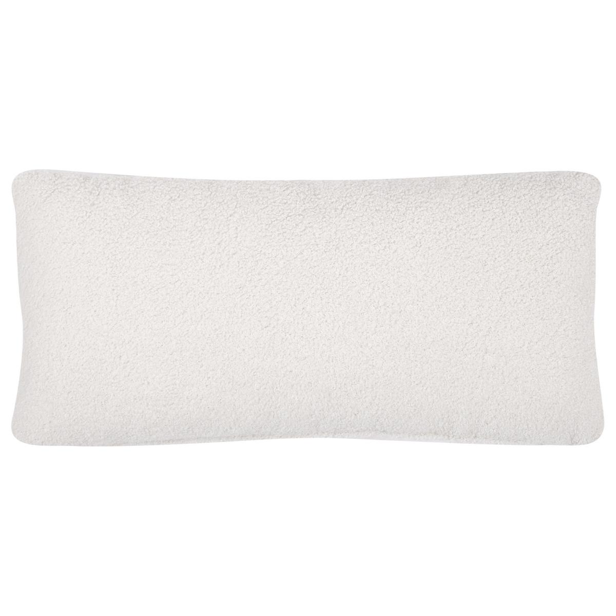 SESSEL Bouclé Cremeweiß Selde - Hellbraun/Weiß, Textil (67/82/82cm) - Beliani