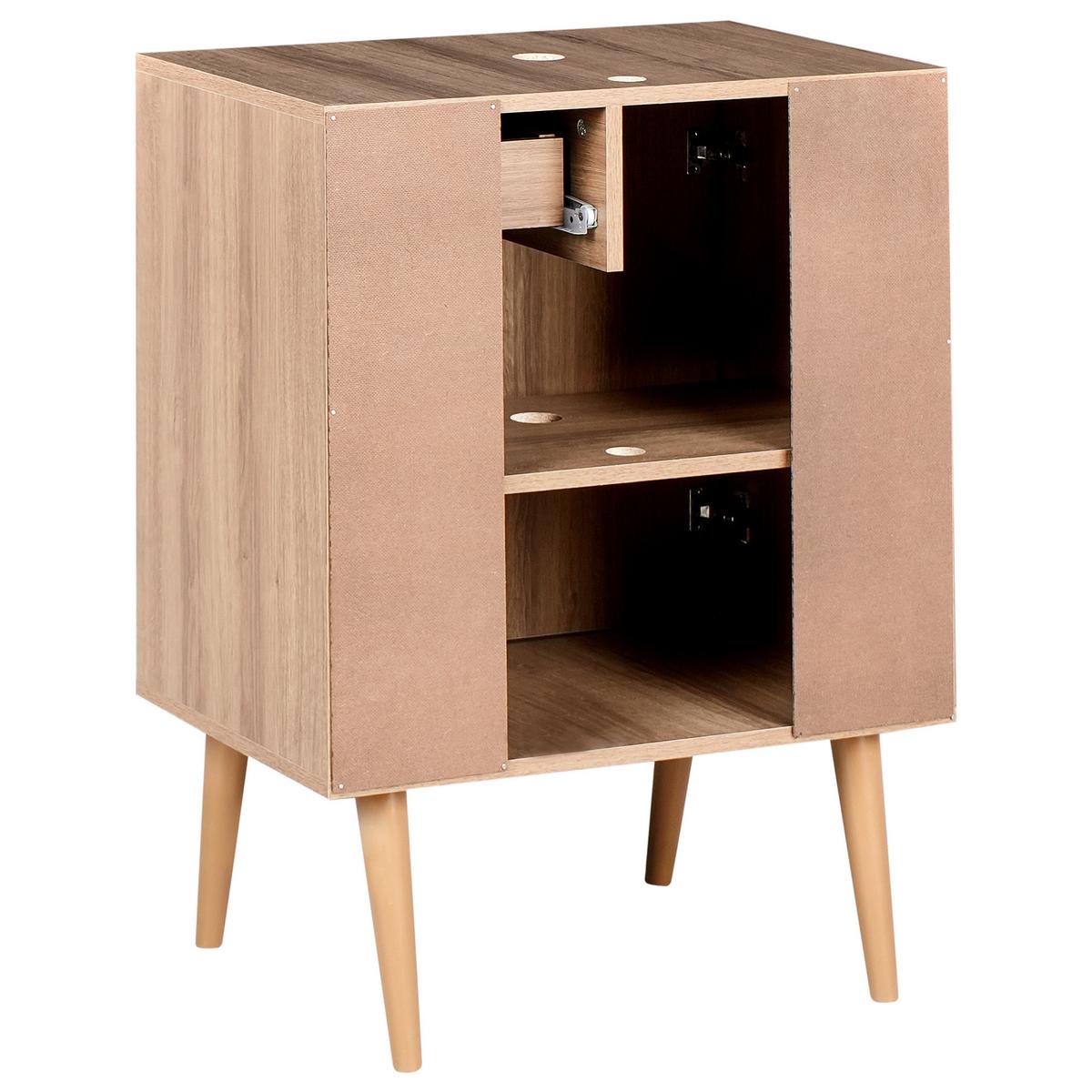 WASCHBECKENUNTERSCHRANK 60 cm Hellbraun Canoas - Hellbraun, Holzwerkstoff (60/80/39cm) - Beliani