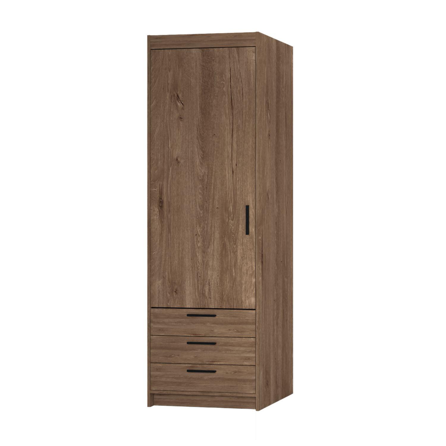 DREHTÜRENSCHRANK ELENORA 59,9/190,5/53cm 1-türig Braun - Braun, Holzwerkstoff (59.9/190.5/53cm) - MASSENO