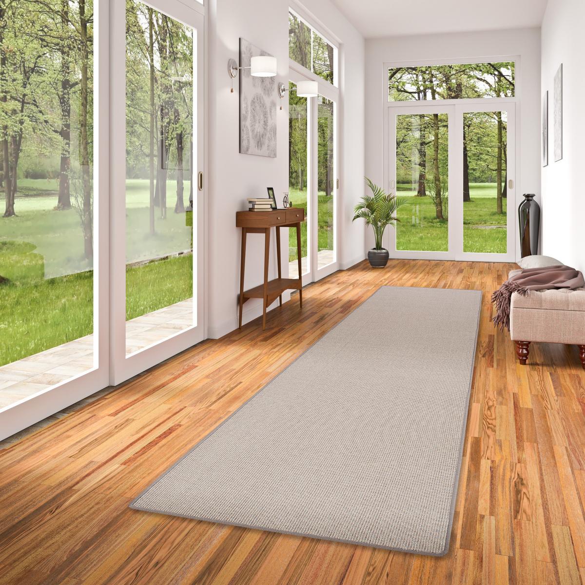 SISAL NATUR LÄUFER TEPPICH - Grau, Textil (80/400cm) - Snapstyle