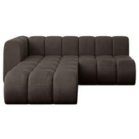 ECKSOFA modulares Sofa Darnel-L1 - 205x177x70 cm Braun - Braun, Holzwerkstoff/Textil (205/177cm) - ALTDECOR