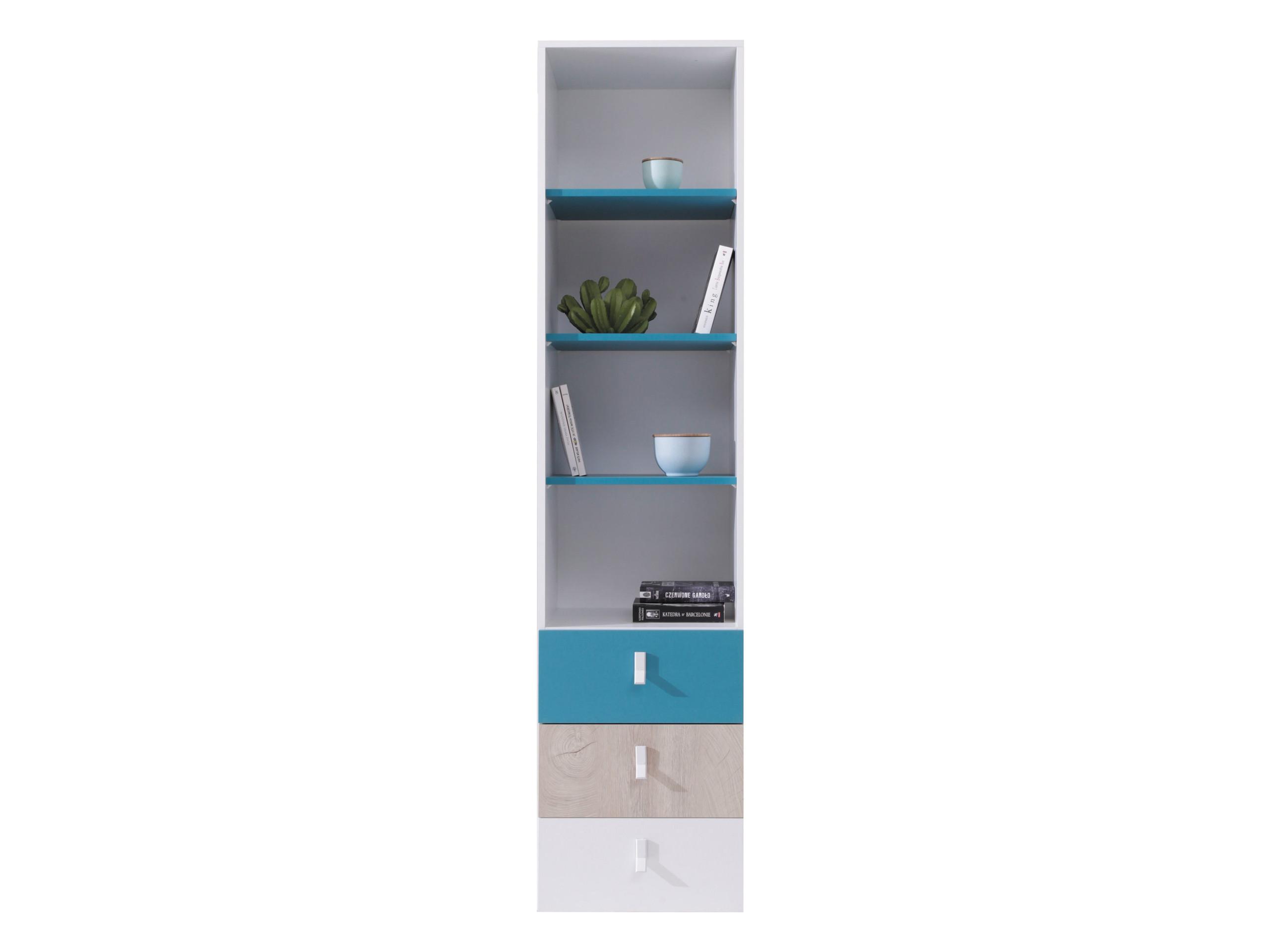 REGAL Planet 06 - Blau/Eichefarben, Holzwerkstoff (45/190/40cm) - MIRJAN24