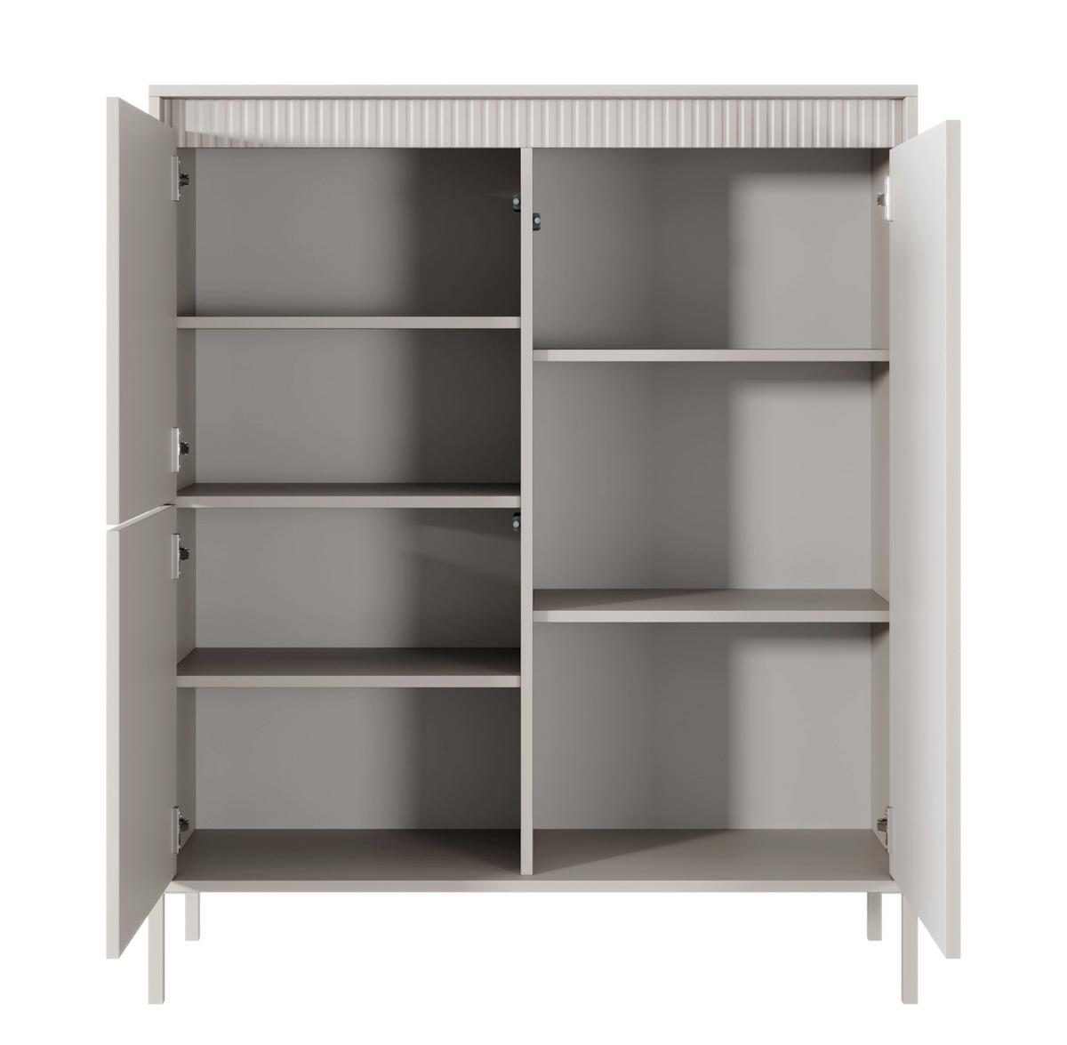 HIGHBOARD Falsetto Beige 104 cm - Beige, Holzwerkstoff/Metall (104/103.5/39.5cm) - Selsey