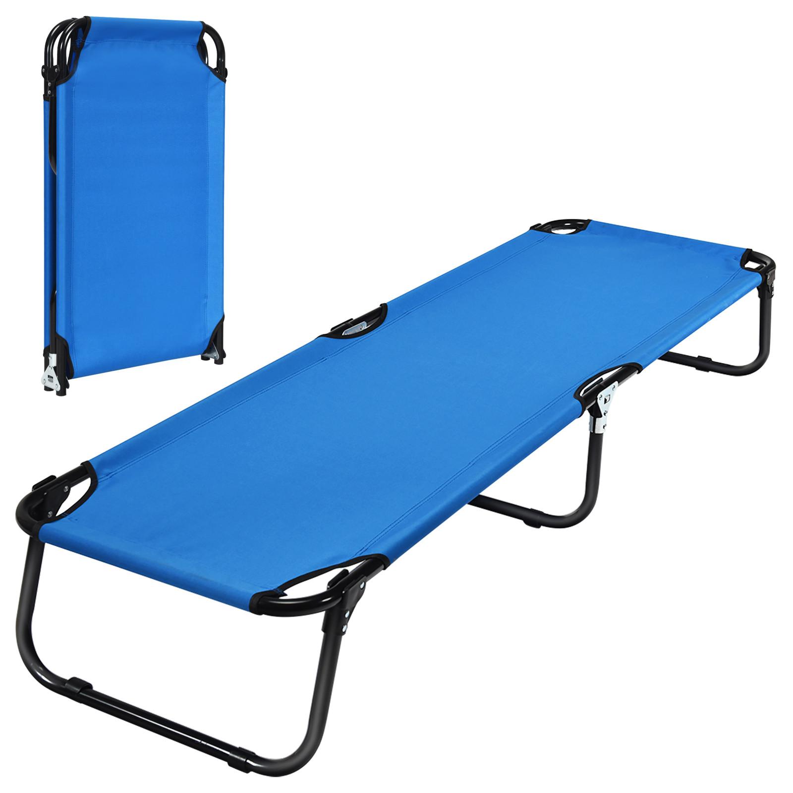 FELDBETT 31cm Blau - Blau, Metall (191/31/56cm) - COSTWAY
