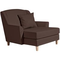 SESSEL XXL Karil Bezug Kunstleder Buche natur / braun - Braun, Kunststoff (136/107/142cm) - 58aufmkessel
