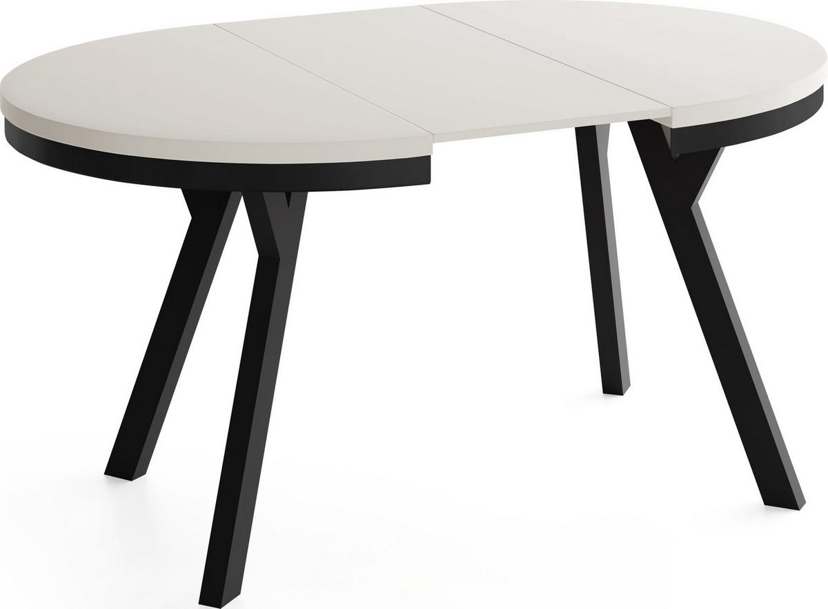 ESSTISCH Vero Neo rund ausziehbar verlängerbar, Kaschmir 80-130/80/77 cm - Kaschmir/Beige, Holz/Holzwerkstoff (80/130/77cm) - WFL GROUP