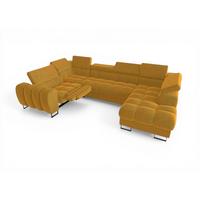 WOHNLANDSCHAFT Bastien Relax - Gelb, Holzwerkstoff/Textil (350/95/198cm) - Fun Möbel
